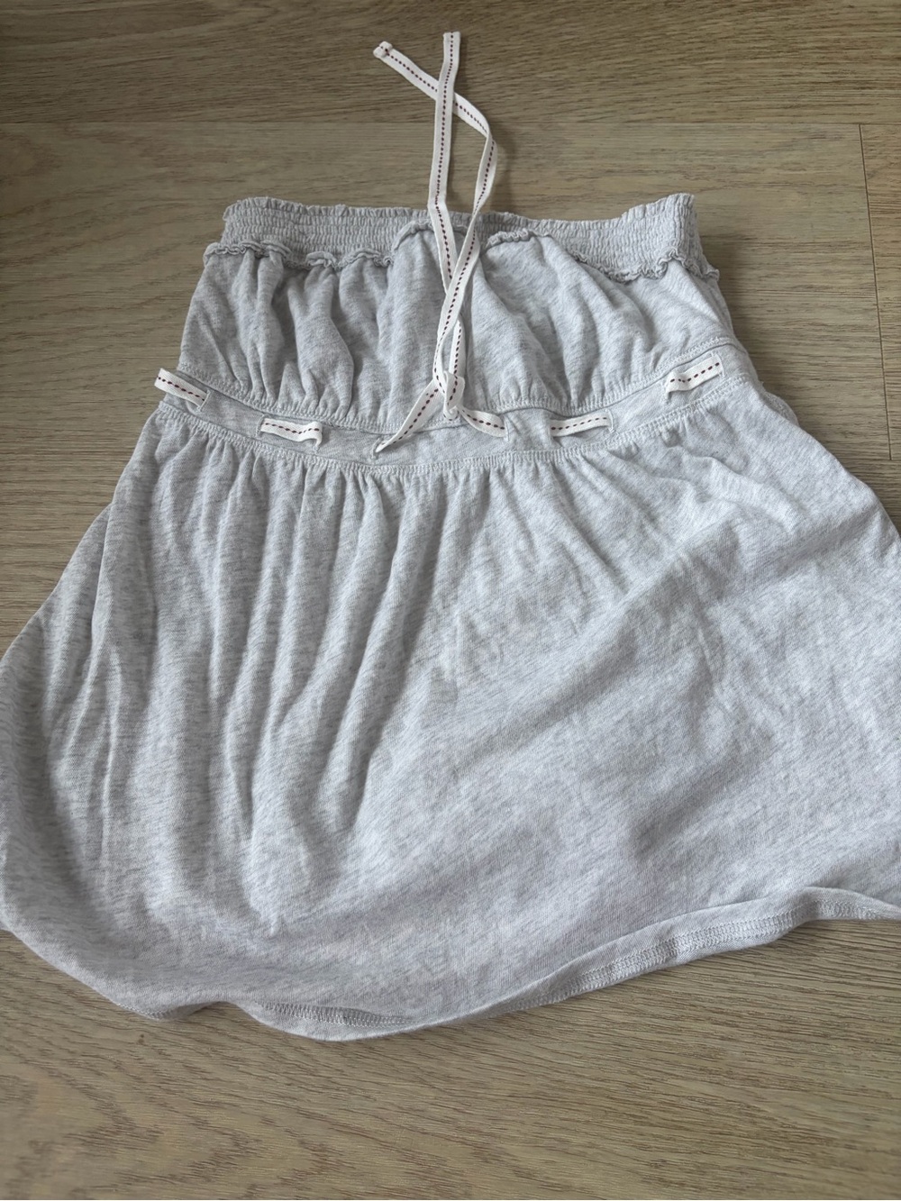 Hollister Light Gray Elastic Waist Circle Skirt